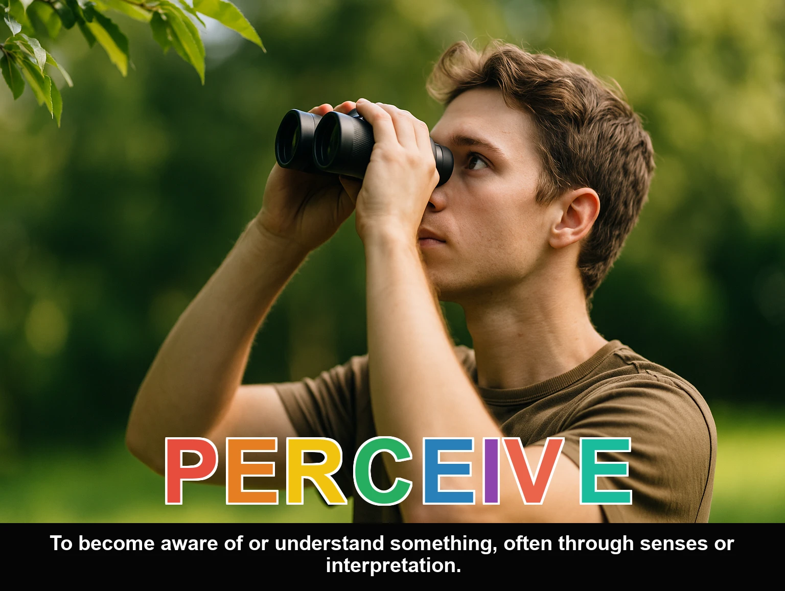 English Illustration for perceive